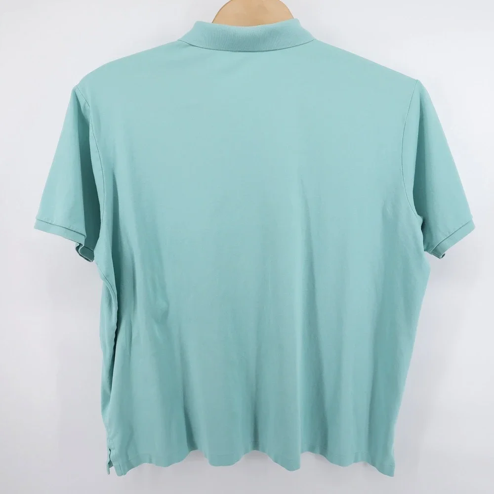 Polo Ralph Lauren Classic Pony Polo Aqua Blue Short Flesh PonySleeve Mens 3XLT